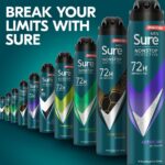 Sure Men Nonstop Protection 72h Active Dry Anti-Perspirant Deodorant Spray 250ml - Image 4
