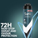 Sure Men Nonstop Protection 72h Invisible Ice Fresh Anti-Perspirant Deodorant Spray 250ml - Image 4