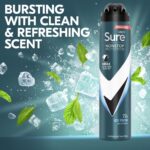 Sure Men Nonstop Protection 72h Invisible Ice Fresh Anti-Perspirant Deodorant Spray 250ml - Image 8