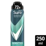 Sure Men Nonstop Protection 72h Sensitive Anti-Perspirant Deodorant Spray 250ml - Image 3