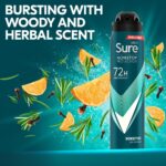 Sure Men Nonstop Protection 72h Sensitive Anti-Perspirant Deodorant Spray 250ml - Image 5