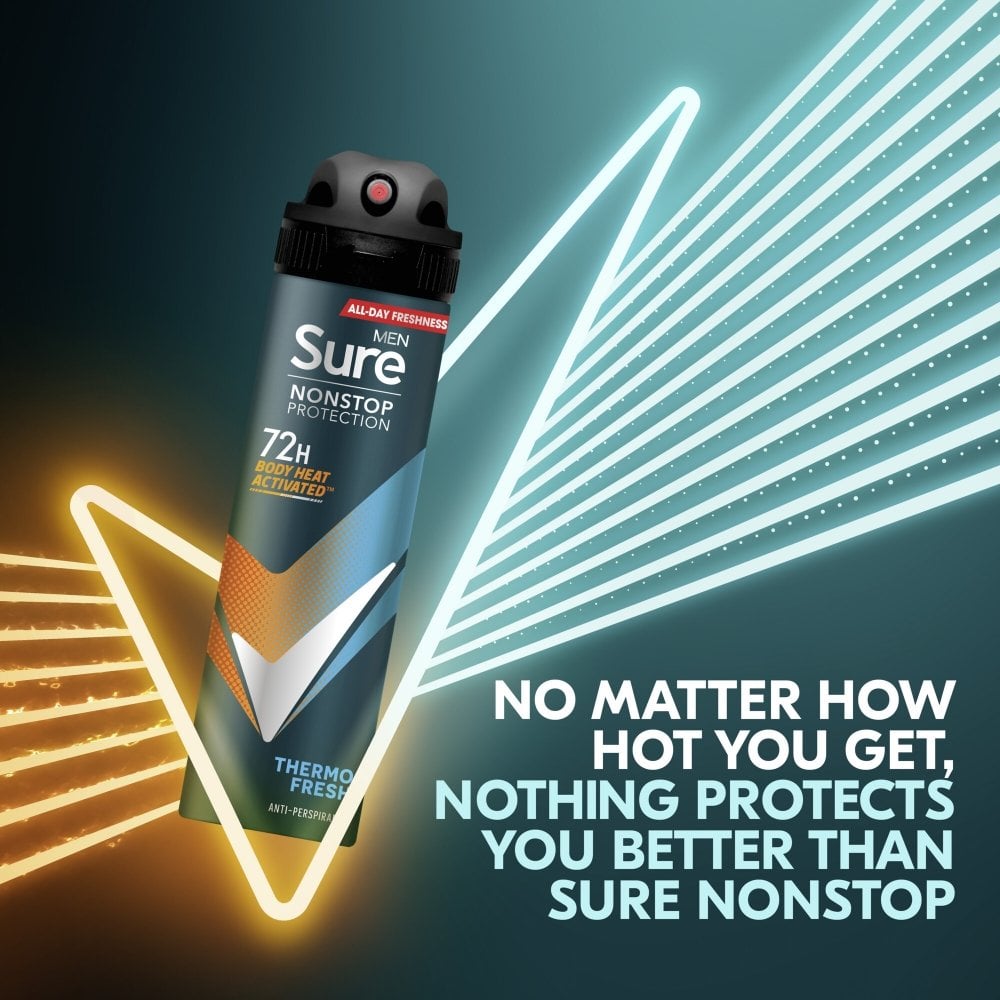 men-nonstop-protection-72h-thermo-fresh-anti-perspirant-deodorant-spray-250ml-p38617-123465_image.jpg Sure Men Nonstop Protection 72h Thermo Fresh Anti-Perspirant Deodorant Spray 250ml - Image 1