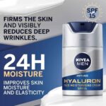 Nivea Men Anti-Age Hyaluron Face Moisturising Cream SPF15 50ml - Image 2