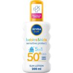 Nivea Sun Babies & Kids Sensitive Protect Sun Cream Spray SPF50+ 200ml - Image 2