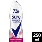 Sure Nonstop Protection 72h Bright Bouquet Anti-Perspirant Deodorant Spray 250ml - Image 6