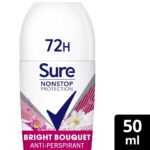 Sure Nonstop Protection 72h Bright Bouquet Anti-Perspirant Deodorant Roll-On 50ml - Image 6