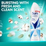 Sure Nonstop Protection 72h Cotton Dry Anti-Perspirant Deodorant Spray 250ml - Image 3