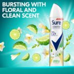 Sure Nonstop Protection 72h Freesia & Water Lily Anti-Perspirant Deodorant Spray 250ml - Image 5