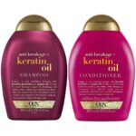 OGX Anti-Breakage+ Keratin Oil Shampoo & Conditioner Twin 2 x 385ml - Image 3