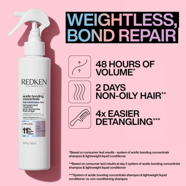Redken Acidic Bonding Concentrate Shampoo 300ml & Lightweight Liquid Conditioner 190ml Twin