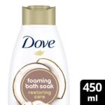 Dove Restoring Care Foaming Bath Soak Coconut & Cacao 450ml - Image 2
