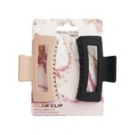 Revolution Haircare Rectangle Matte Claw Hair Clips Nude/Black Pack of 2 - Image 4