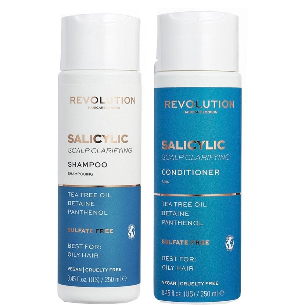 revolution-haircare-salicylic-acid-scalp-clarifying-shampoo-conditioner-twin-2-x-250ml-p23455-52203_image.jpg Revolution Haircare Salicylic Acid Scalp Clarifying Shampoo & Conditioner Twin 2 x 250ml - Image 1