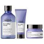 L'Oreal Professionnel Serie Expert Blondifier Gloss Resurfacing + Illuminating Shampoo 300ml, Conditioner 200ml & Mask 250ml Trio - Image 4
