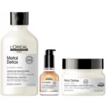 L'Oreal Professionnel Serie Expert Metal Detox Anti-Metal Cleansing Cream Shampoo, Masque 250ml & Oil 50ml Trio - Image 2