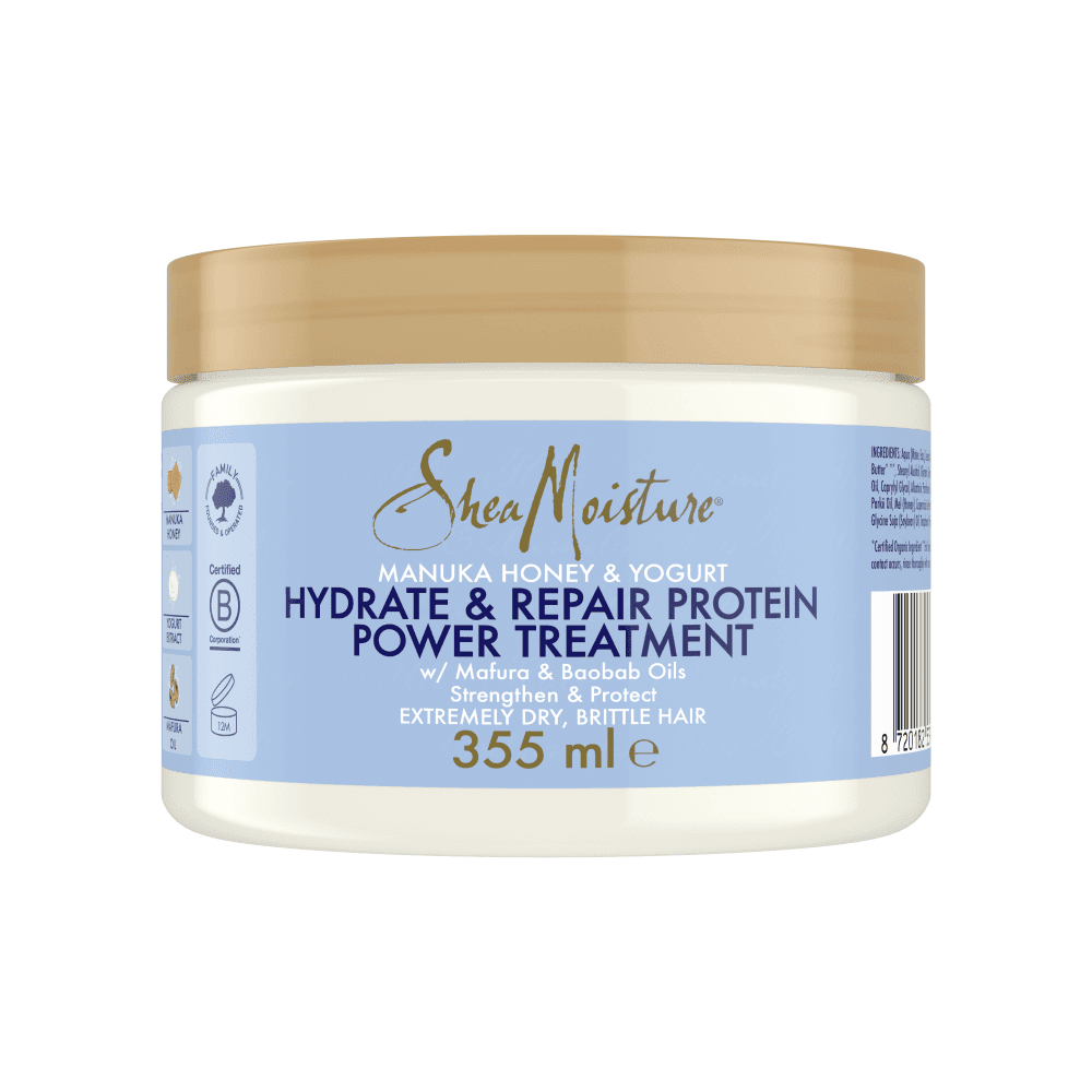 shea-moisture-manuka-honey-yogurt-hydrate-repair-protein-power-treatment-355ml-p19718-95573_image.png Shea Moisture Manuka Honey & Yogurt Hydrate + Repair Protein Power Treatment 355ml - Image 1