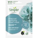 Simple Daily Skin Detox Charcoal Purifying Sheet Mask 21ml - Image 4