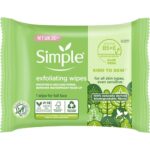 Simple Kind To Skin Biodegradable Exfoliating Face Wipes Pack of 20 - Image 4