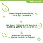 Simple Kind To Skin Biodegradable Exfoliating Face Wipes Pack of 20 - Image 2