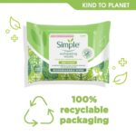 Simple Kind To Skin Biodegradable Exfoliating Face Wipes Pack of 20 - Image 6