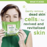 Simple Kind To Skin Biodegradable Exfoliating Face Wipes Pack of 20 - Image 5