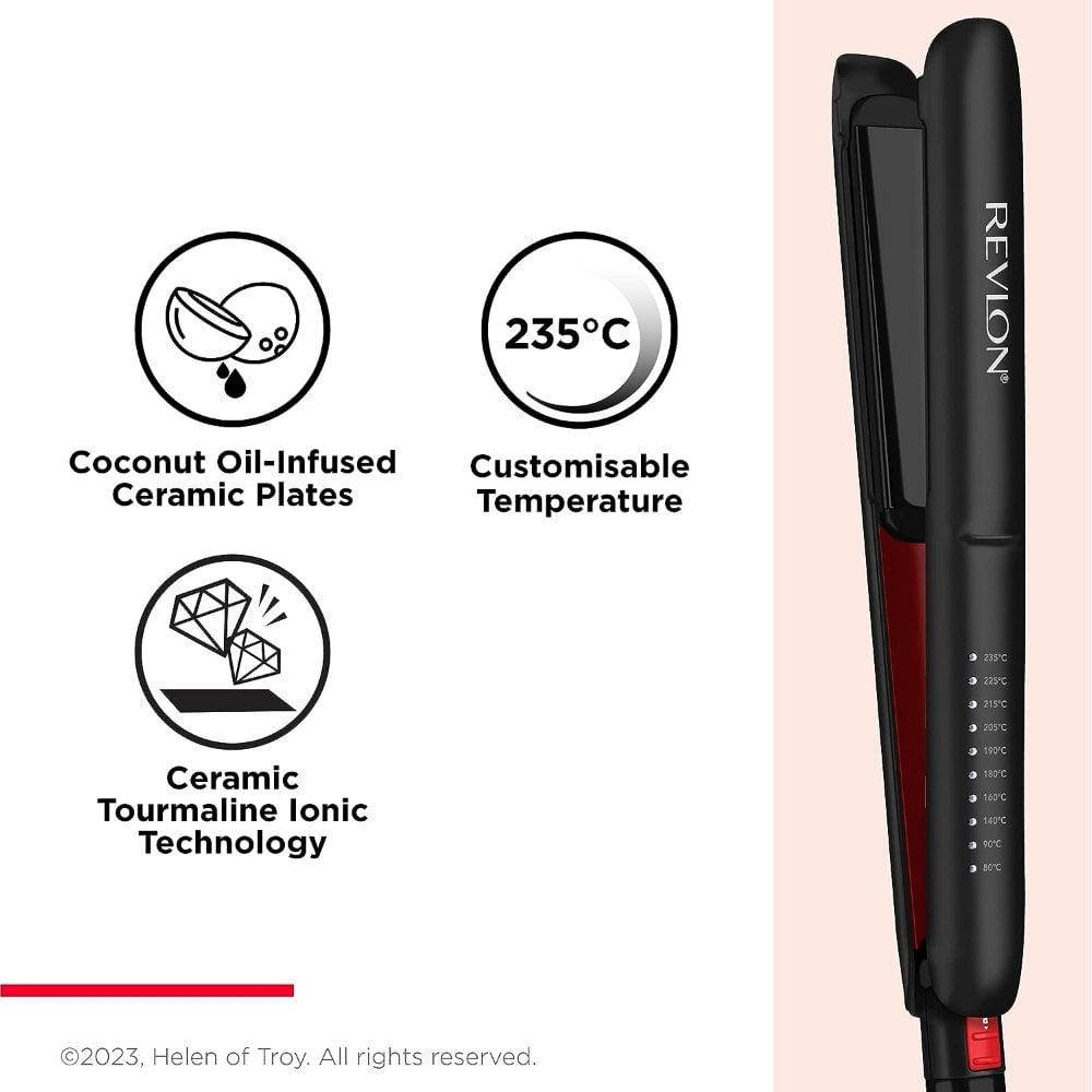 smoothstay-25mm-coconut-oil-infused-straightener-travel-pouch-p34421-100322_image.jpg Revlon Pro Collection SmoothStay 25mm Coconut Oil-Infused Straightener & Travel Pouch - Image 1