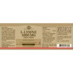 Solgar L-Lysine 1000 mg Free Form 50 Tablets