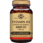 Solgar Vitamin D3 Cholecalciferol 4000 IU 100 µg 120 Vegetable Capsules
