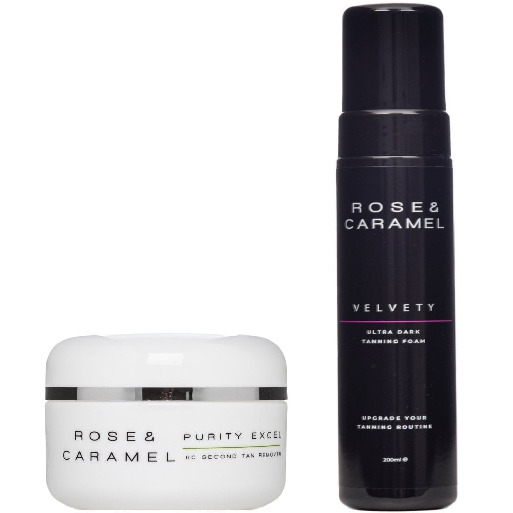 velvety-dark-olive-mousse-self-tan-remover-bundle-2-x-200ml-p22916-106642_image.jpg Rose & Caramel Velvety Dark Olive Mousse & Self Tan Remover Bundle 2 x 200ml - Image 1