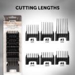Wahl Professional Bellissima Chromestyle Cutting Guide Comb Set Pack Of 6 - Image 3