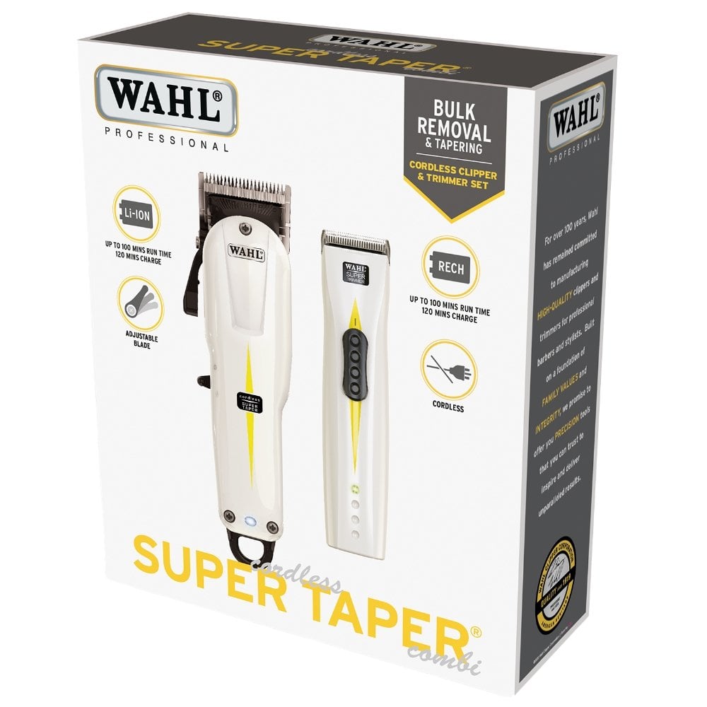 wahl-cordless-super-taper-combi-p33378-95296_image.jpg Wahl Professional Cordless Super Taper Hair Clipper & Super Trimmer Pack - Image 1