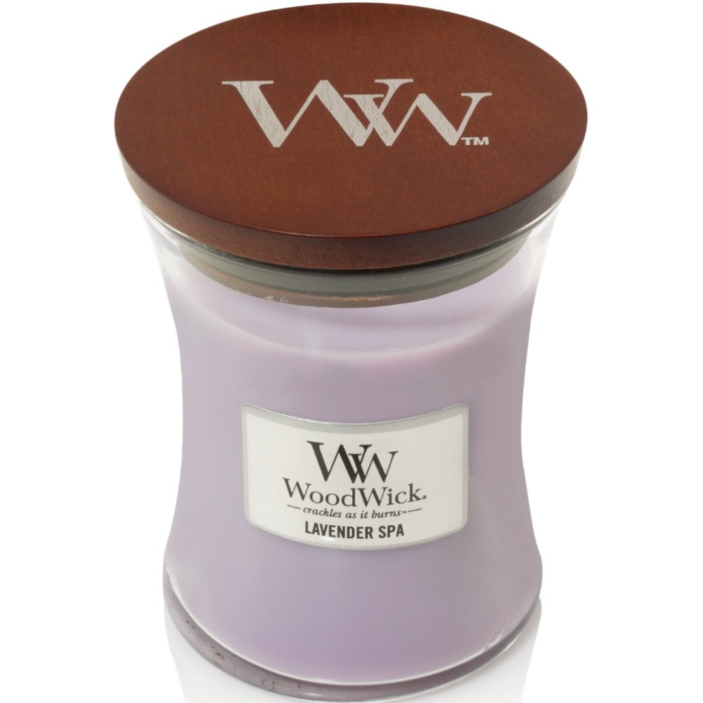 woodwick-lavender-spa-medium-hourglass-jar-candle-p13844-23381_image.jpg WoodWick Lavender Spa Medium Hourglass Jar Candle - Image 1