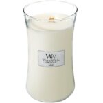 Woodwick Linen Large Hourglass Jar Candle
