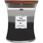 WoodWick Trilogy Warm Woods Medium Hourglass Jar Candle - Image 2