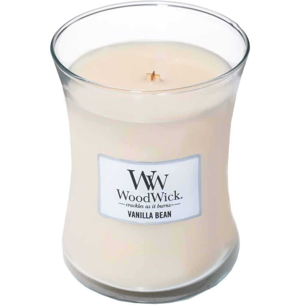 woodwick-vanilla-bean-medium-hourglass-jar-candle-p13696-22590_image.jpg WoodWick Vanilla Bean Medium Hourglass Jar Candle - Image 1