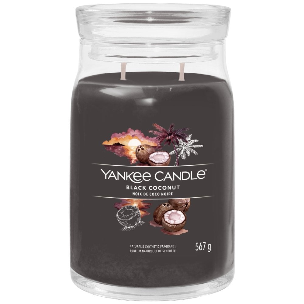 yankee-candle-black-coconut-large-signature-jar-candle-p34261-100709_image.jpg Yankee Candle Black Coconut Large Signature Jar Candle - Image 1