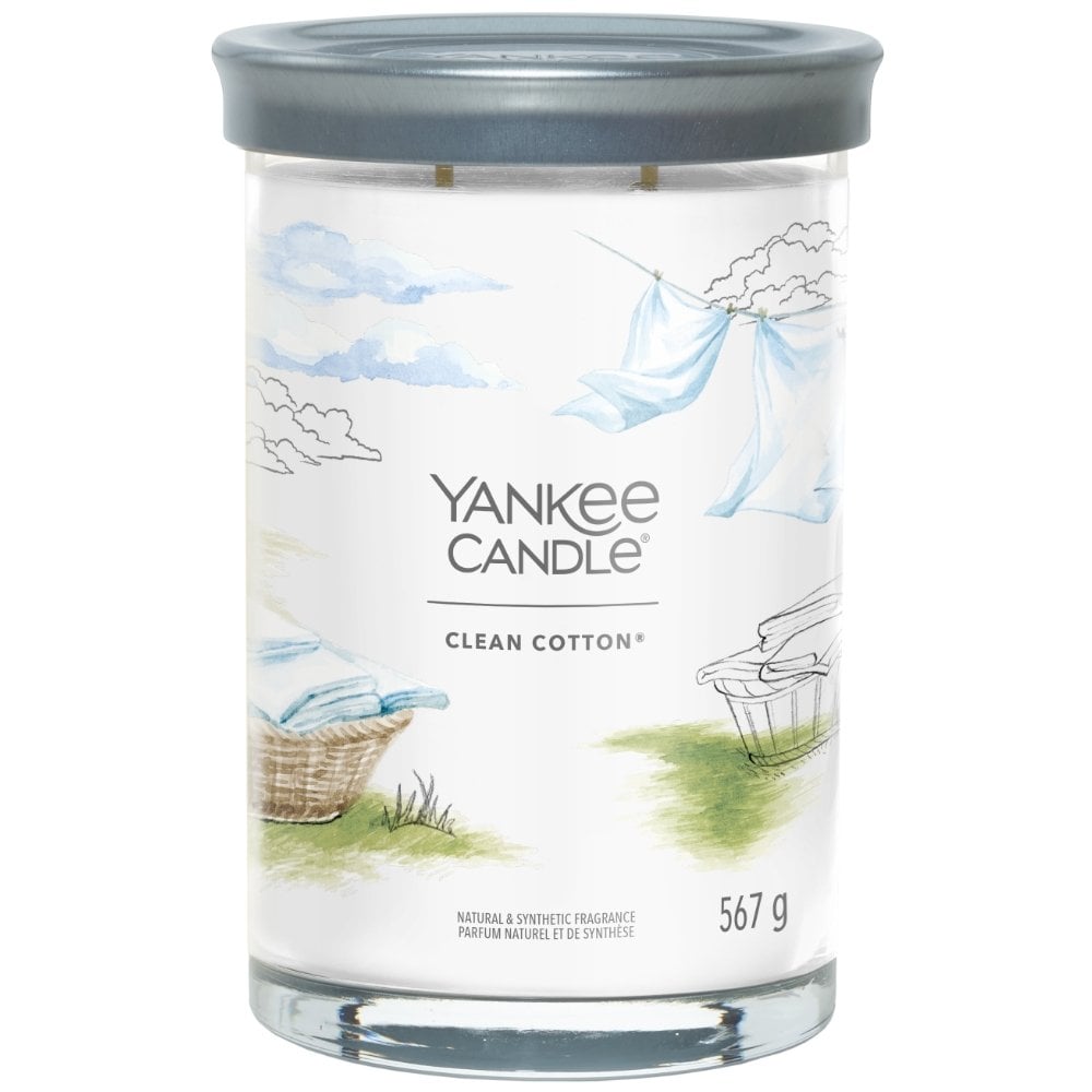 yankee-candle-clean-cotton-large-signature-tumbler-jar-candle-p34268-100721_image.jpg Yankee Candle Clean Cotton Large Signature Tumbler Jar Candle - Image 1