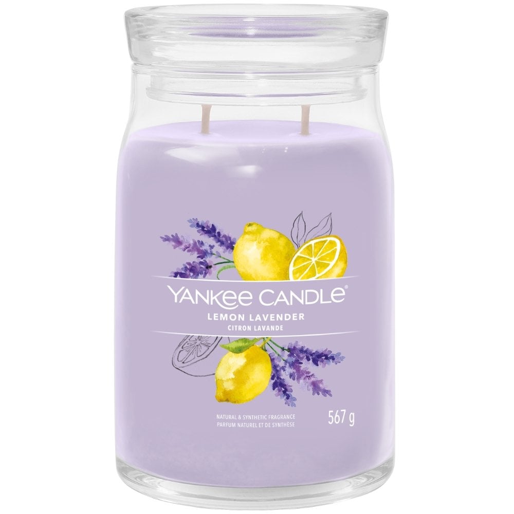yankee-candle-lemon-lavender-large-signature-jar-candle-p34282-100749_image.jpg Yankee Candle Lemon Lavender Large Signature Jar Candle - Image 1
