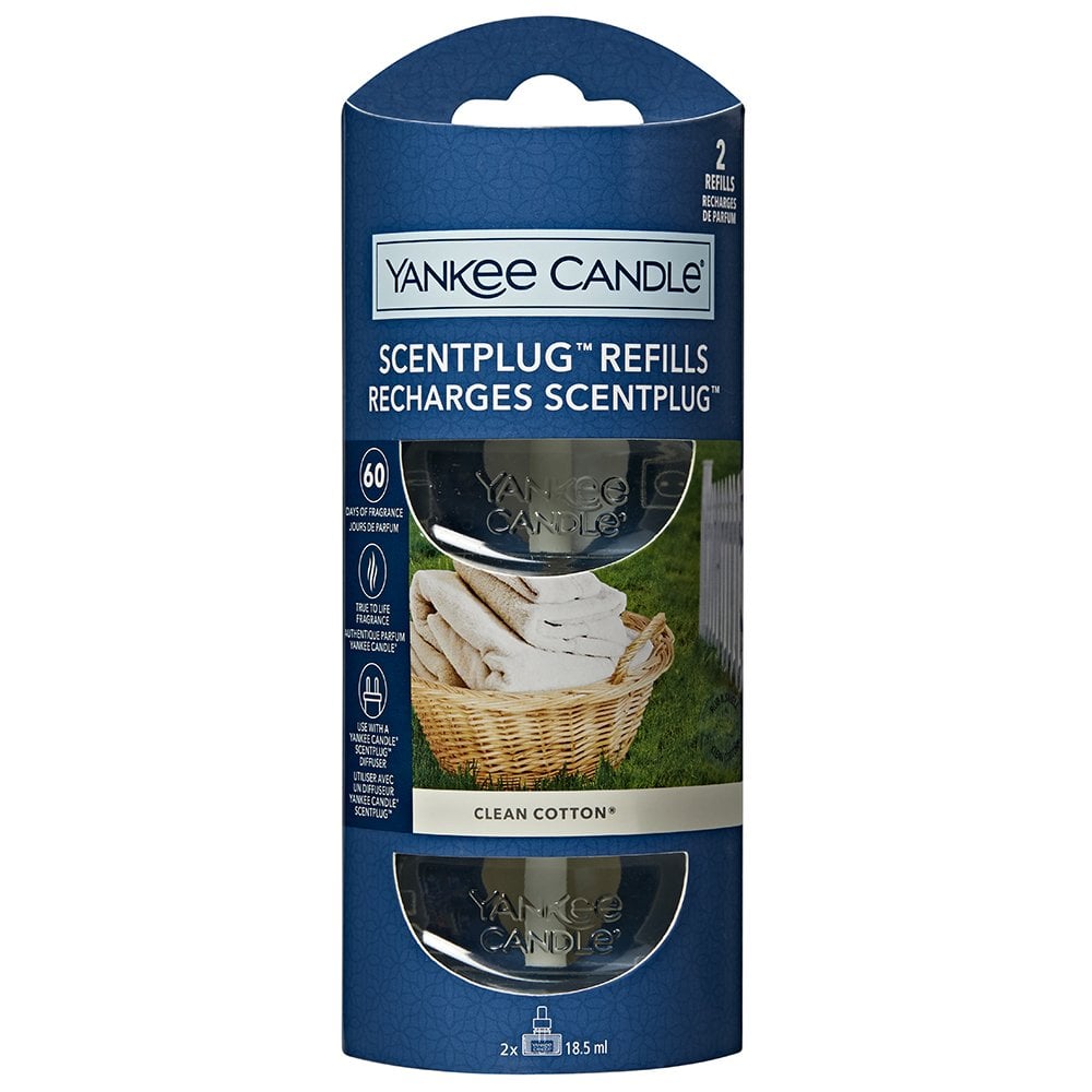 yankee-candle-scent-plug-refills-clean-cotton-2-x-18-5ml-p25421-59640_image.jpg Yankee Candle Scent Plug Refills Clean Cotton 2 x 18.5ml - Image 1