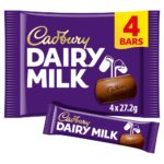 Cadbury Dairy Milk Chocolate Bar 4 Pack 108.8g