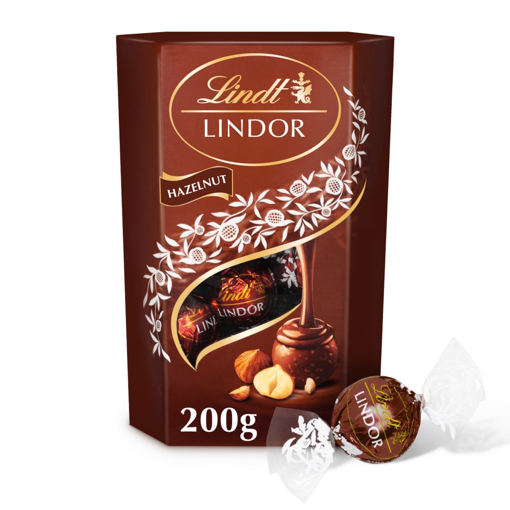 08459_lindt_lindor_hazelnut_cornet_a_.jpg Lindt Lindor Hazelnut Truffles Chocolate Truffles 200g - Image 1