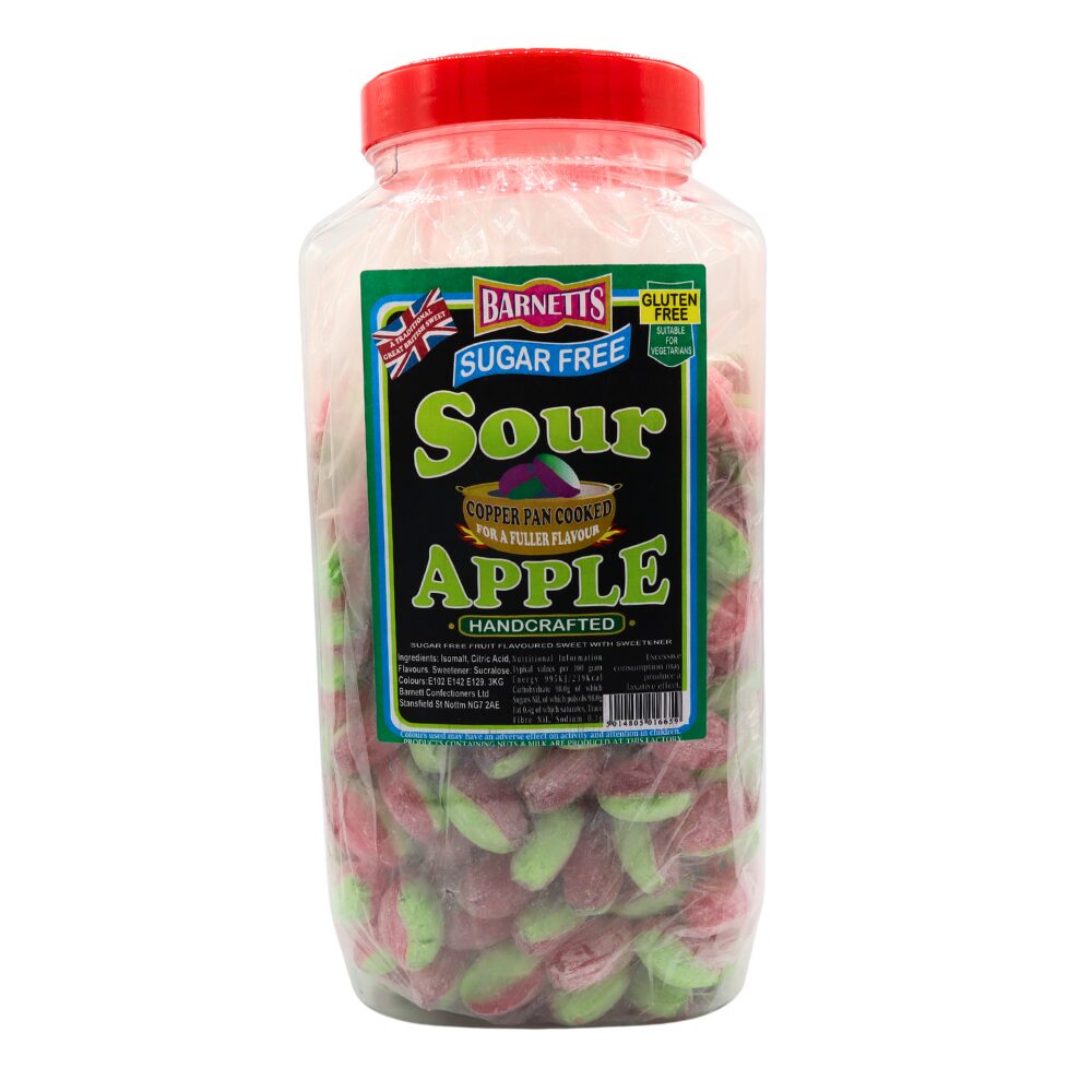 17452.jpg Barnetts Sugar Free Sour Apple 3kg - Image 1