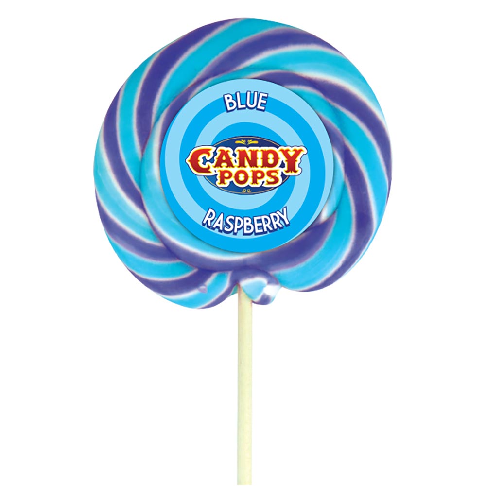 301236_a25.jpg Candy Pops Blue Raspberry Large Wheel Lollies 75g - Image 1