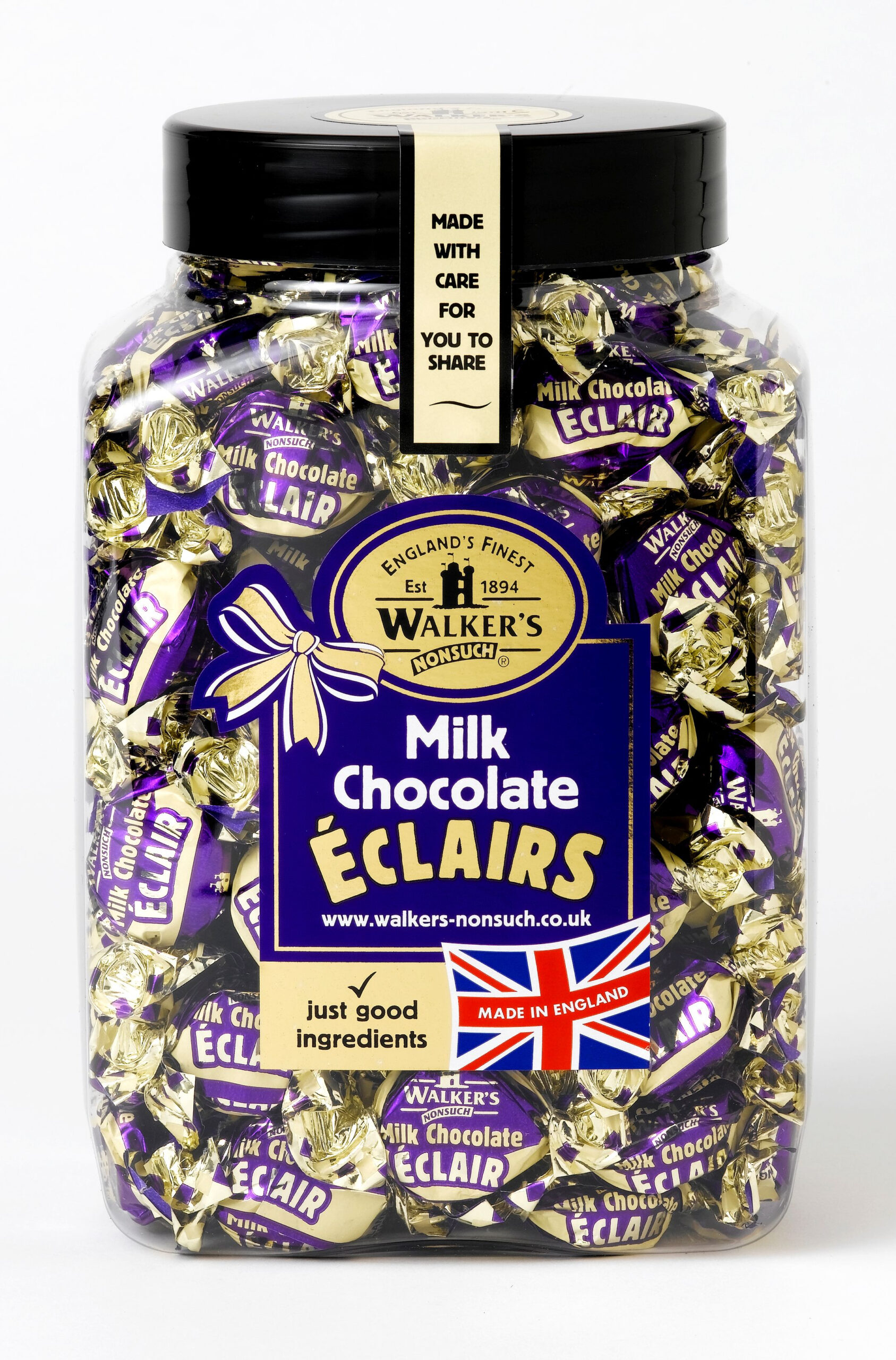 303417_walkers_toffee_eclairs_jar.jpg Walker's Nonsuch Milk Chocolate Eclairs Jar 1.25kg - Image 1