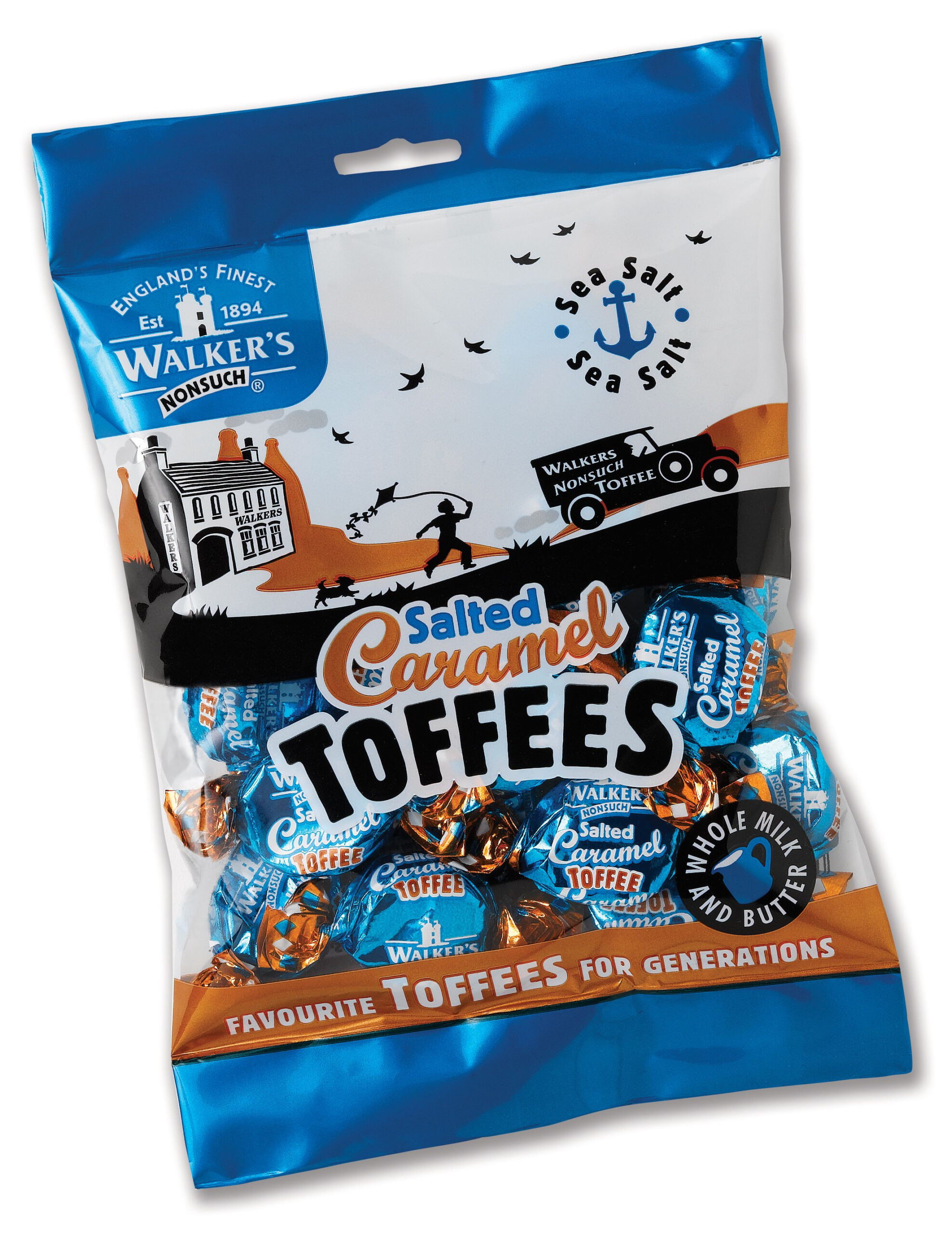 304000_walkers_nonsuch_salted_caramel_toffees_bag.jpg Walker's Nonsuch Salted Caramel Toffees 150g - Image 1