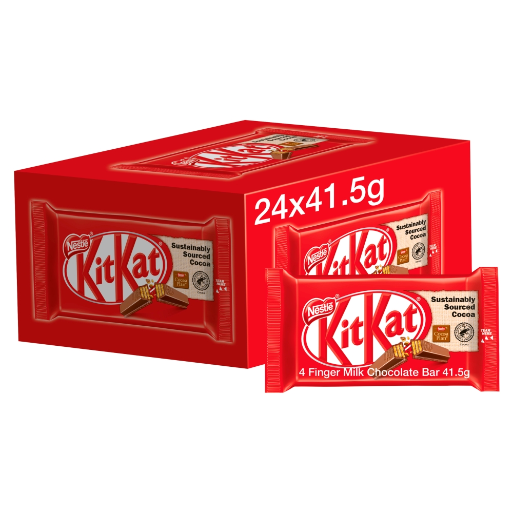 304008_a_24.jpg Kit Kat 4 Finger Milk Chocolate Biscuit Bar 41.5g - Image 1