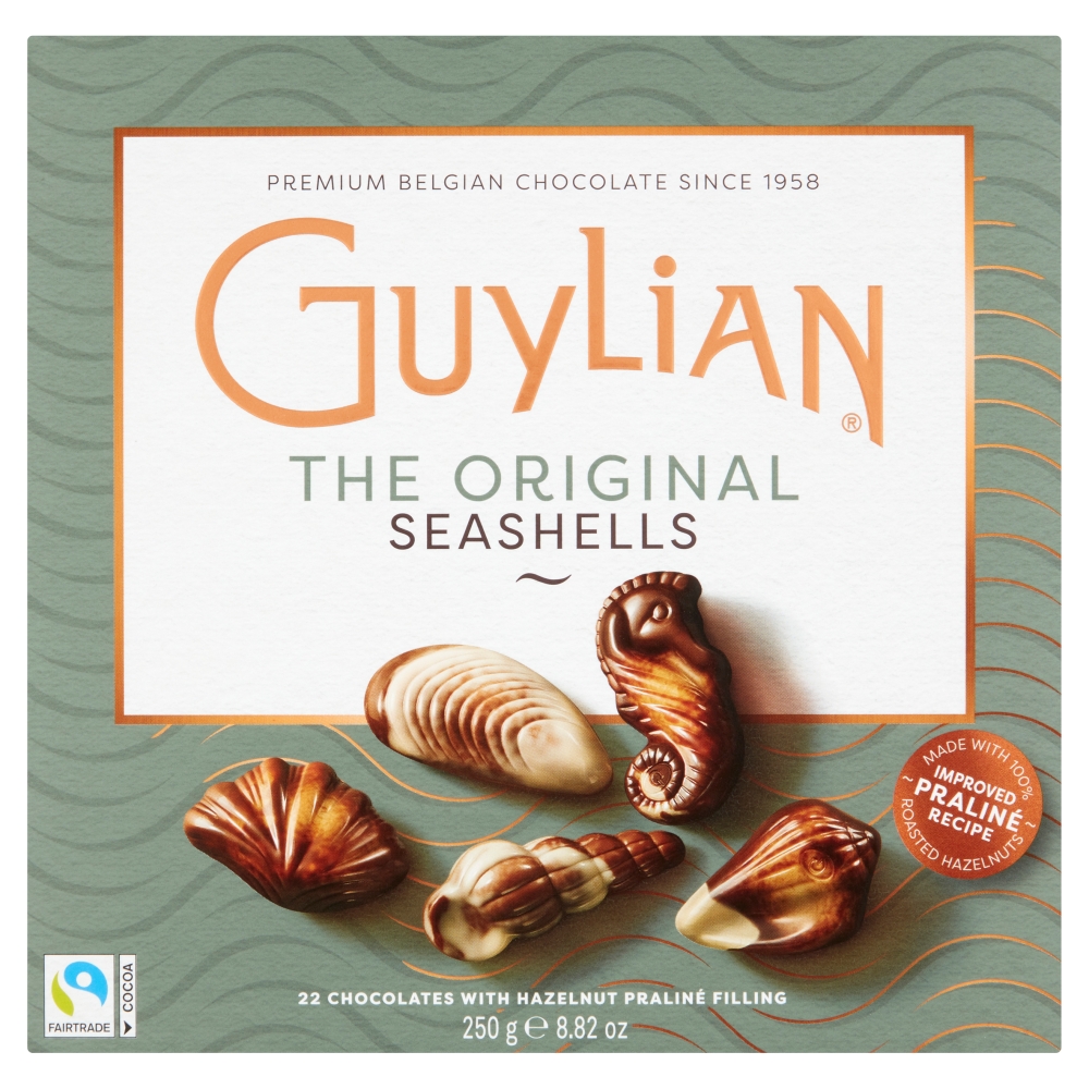 304405_a_23.jpg Guylian The Original Seashells 22 Chocolates with Hazelnut Praline Filling 250g - Image 1