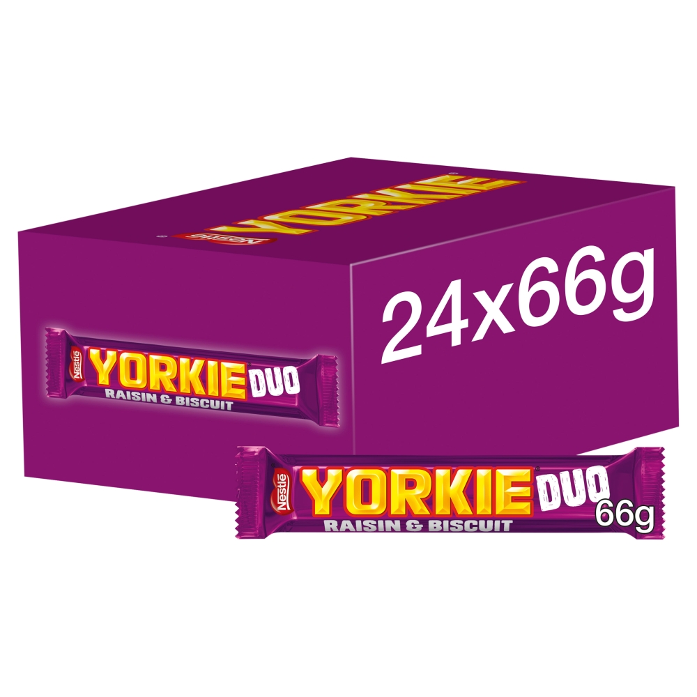304727_a_24.jpg Yorkie Raisin & Biscuit Chocolate Duo Bar 66g - Image 1