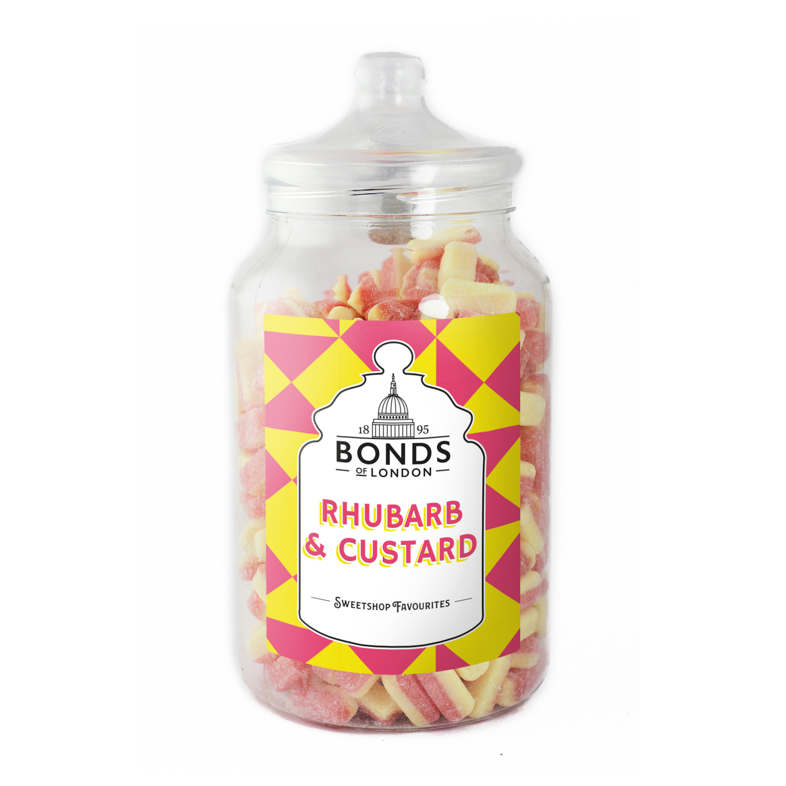 306356.jpg Bonds Rhubarb & Custard Jar 2.5kg - Image 1