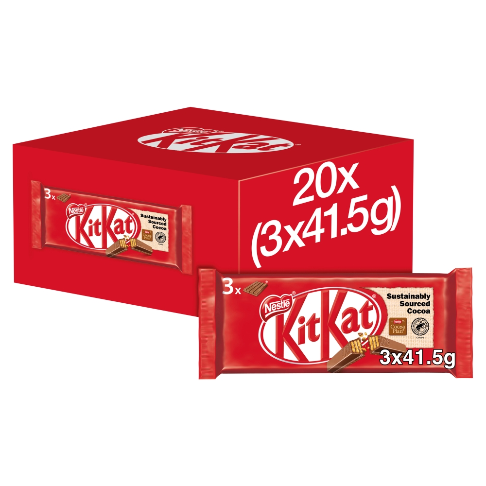 307987_a_24.jpg Kit Kat 4 Finger Milk Chocolate Bar Multipack 41.5g - Image 1
